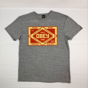 Obey T Shirt Men’s L Gray Center Logo San Francisco Street